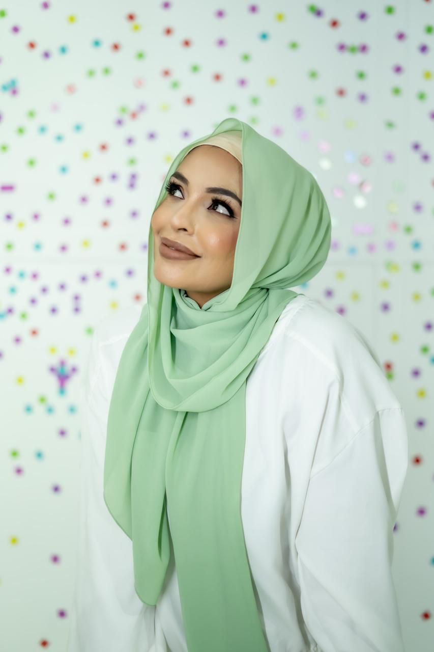 Pistachio Chiffon Scarf