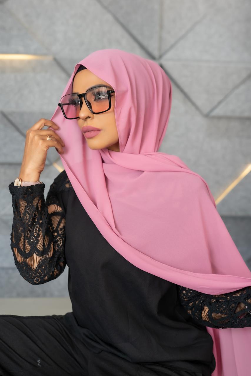 Dirty Pink Chiffon Scarf
