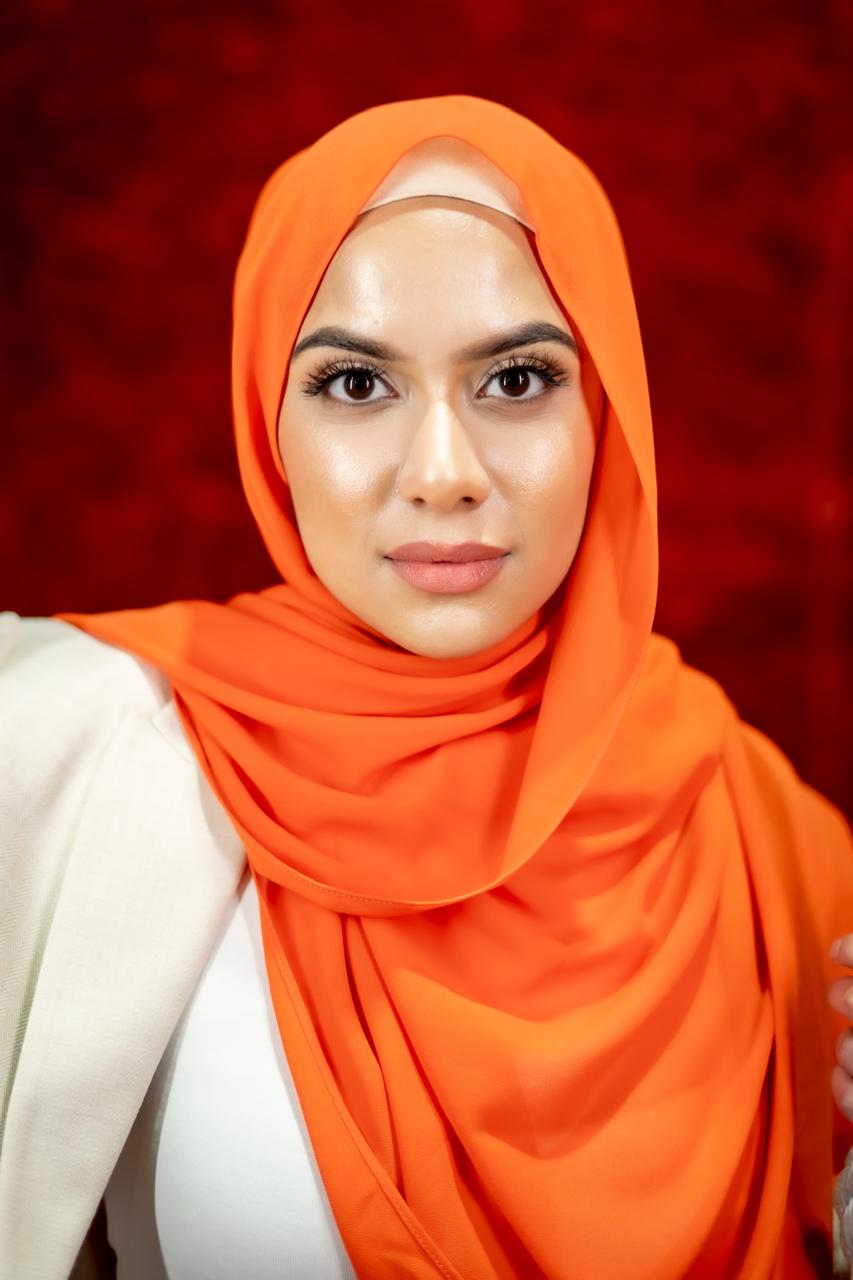 Orange Zest Chiffon Scarf