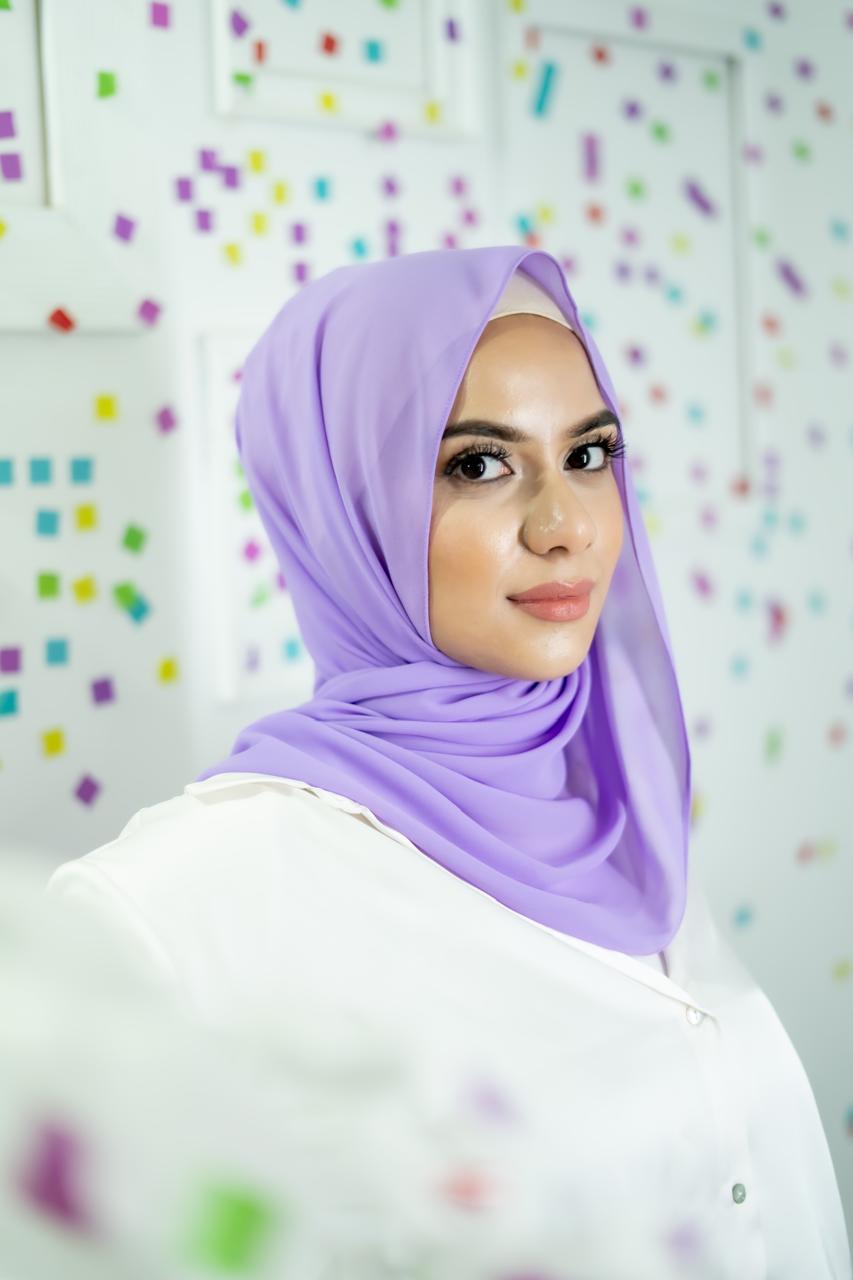 Lilac Chiffon Scarf