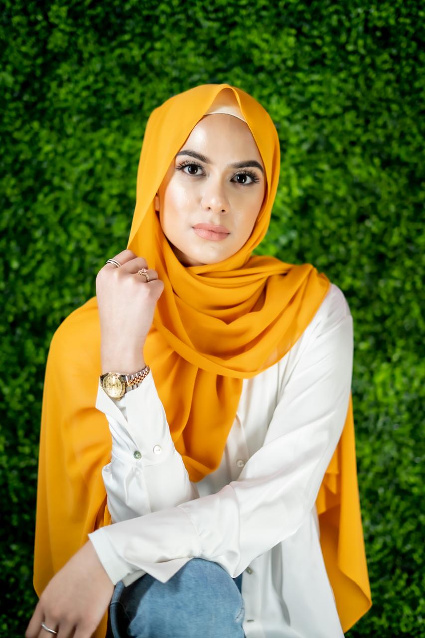 Honey Gold Chiffon Scarf