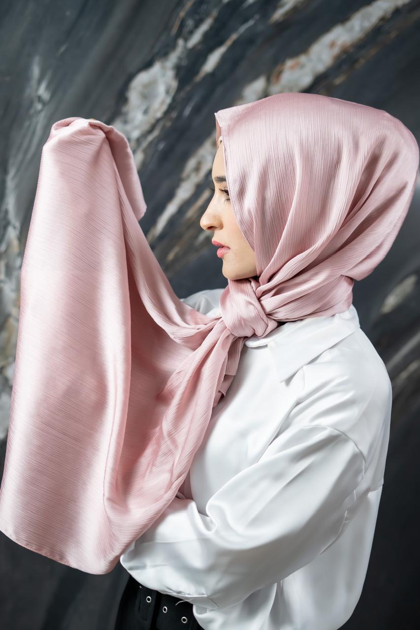 Pink Bloom Glam Satin Scarf