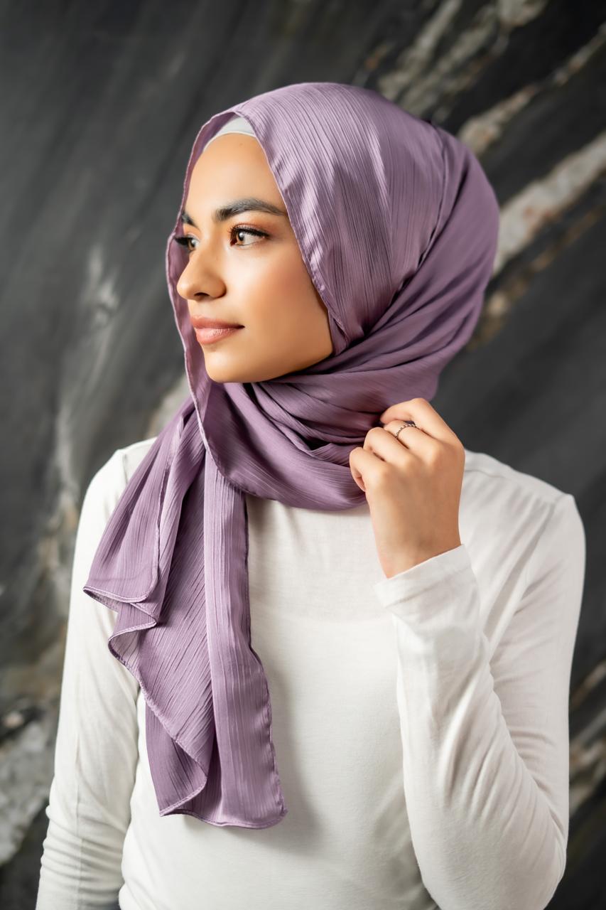 Lilac Glam Satin Scarf