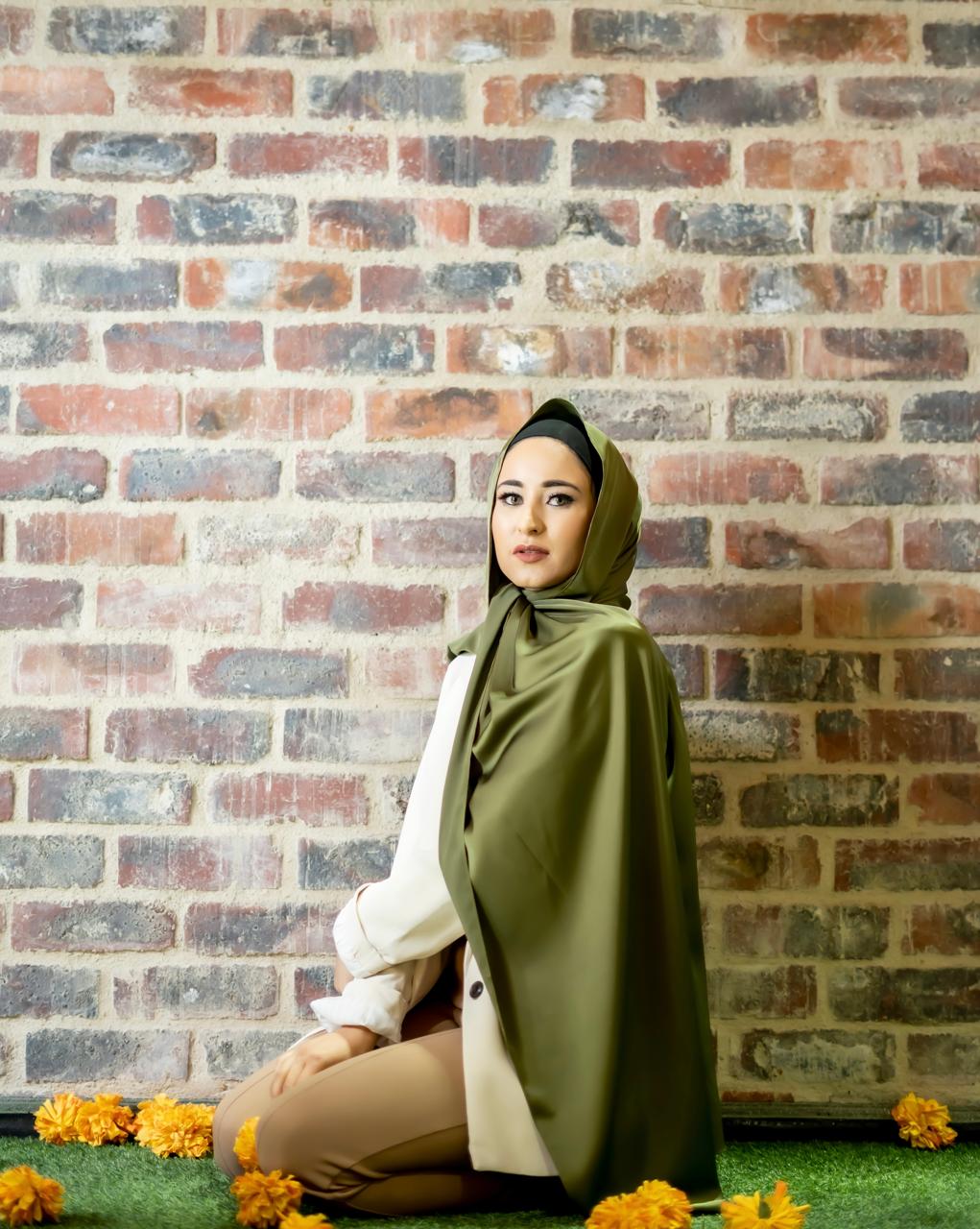 Satin Lux Scarf Army